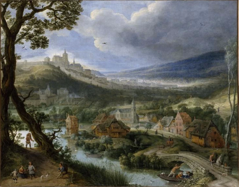 Veduta vicino a Bruxselles - Museo del Louvre, Parigi